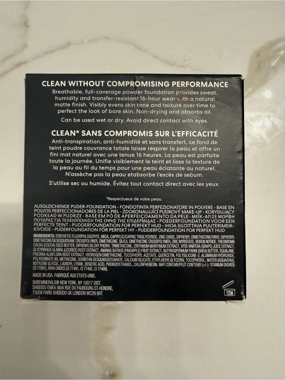 bareMinerals BAREPRO 16HR Powder Foundation - Black